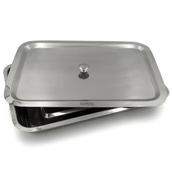 05893. Лоток прямокутний з кришкою, нержавіюча сталь. 260 мм х 180 мм х 30 мм. DURABLE.